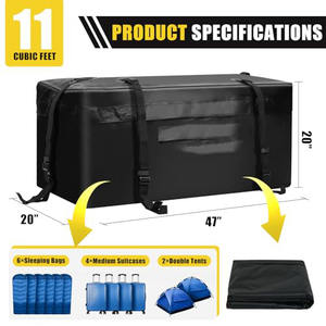Échantillon gratuit Sac de transport de toit de voiture, 100% étanche, robuste, pour tous les toits de voiture, sangles renforcées - Product Image 2