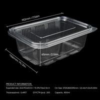 Boîtes d'emballage transparentes personnalisées de qualité alimentaire Récipients à dessert transparents en PET avec couvercles