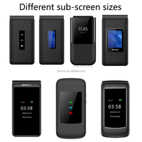 Teléfono Móvil Flip con Teclado de Botones Inteligentes Odm, Desbloqueado, 4G Volte, Doble SIM, Pantalla Táctil Android, con Whatsapp