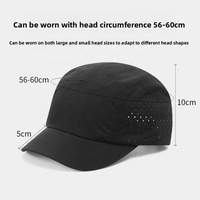 Casquette de sport à 5 panneaux perforée au laser, séchage rapide, avec logo personnalisé, maille respirante, visière courte, pour la course, la pêche, le golf, vente en gros
