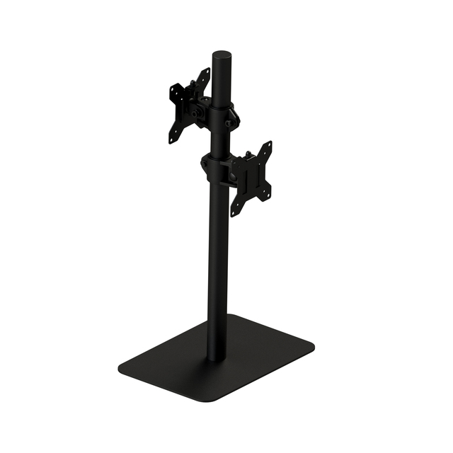 Dual Monitor Adjustable Height Desk Stand with Back-to-Back Screens Movable in Stock