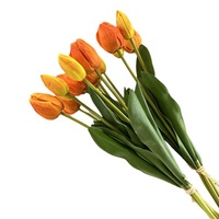 AR-522 ZUOYI PU 50CM 5 Têtes Artificielle Tulipe Bouquet Fleur Pour DIY Photographie Props