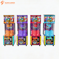 Distributeur de capsules en plastique à thème spatial, attrayant, pour œufs jouets, machine de vente automatique, jeu d'arcade à monnayeur, petit modèle rechargeable