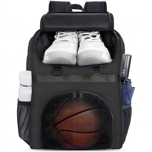 Bolsa de Baloncesto con Compartimento para Zapatos y Soporte para Balón, <span class=keywords><strong>Mochila</strong></span> Deportiva Resistente al Agua para Entrenamiento Deportivo, Apta para Voleibol y Gimnasio - Product Image 1