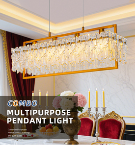 Lámpara de Araña Moderna de Cristal con LED, Estilo Americano de Lujo, para Comedor, Sala de Estar, Dormitorio, Interior de Casa o Villa - Product Image 2