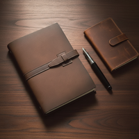 Journal portable vintage en cuir, rechargeable, à feuilles mobiles, avec sangle en cuir faite à la main, idéal pour les voyages, le bureau ou comme cadeau