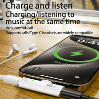PD100W Aluminiumlegierung Kurzschluss-Schutz 2-in-1 Audio & Daten USB-C zu USB Adapter für Kopfhörer & Laptops