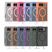 Étui pour iPhone Duo Fold, finition mate givrée, accessoire magnétique, compatible avec les coins renforcés, protection d'écran de l'appareil photo