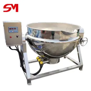 Stainless Steel Fashionable Appearance For Chili Sauce Jam Cooking Automatic Pot With Stirrer Mixer