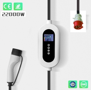 Station de recharge portable AC rapide pour véhicules électriques E-mingze de haute qualité 22KW triphasée blanche - Product Image 3