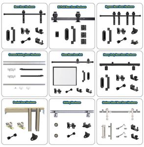 WEKIS Riel de Puerta Corredera de Acero al Carbono Moderno de 6.6 Pies, Herraje Duradero de Cierre Suave, Riel Deslizante de Madera para Puertas y Ventanas - Product Image 4