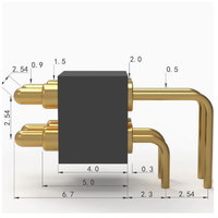 Conector de Prueba con Punta de Resorte en Forma de L, Tipo Pogo-pin, para Dispositivos Inteligentes
