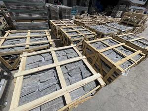 Modern-Style Black Natural <strong>Slate</strong> Exterior Wall Tiles Loose Package Square Antique Finished Blocks Villa Decoration Antacid - Product Image 4