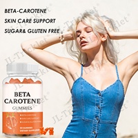 Julong OEM Bêta-carotène Lutéine Eye Care Gummies Extrait de carotte Gummy Supplément naturel Gummies de bronzage Bêta-carotène