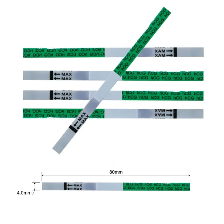 Jenis Strip 4.0Mm Spesimen Urin HCG Satu Langkah Kehamilan Kertas Tes Kit Harga Perangkat Produsen Baru