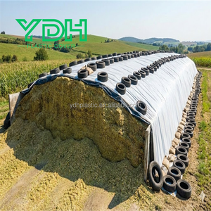 Bâche d'ensilage en moulage par soufflage résistante aux UV noire/blanche, super résistante, couverture de stockage <span class=keywords><strong>agricole</strong></span> pour les agriculteurs, matériau PE 100% vierge - Product Image 2