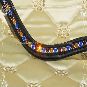 Banda de cristal Multicolor para caballo, Mocha de cristal de 6mm de diseño personalizado, marrón, zafiro, Topacio Azul, ostentoso - Product Image 1