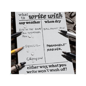 Cahier d'exercices à spirale avec couverture en PP noir, imperméable, effaçable, en papier pierre, pour les voyageurs en plein air - Product Image 6