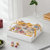 Boîtes à gâteaux jetables transparentes en gros avec ruban et autocollants – Pack de présentation pour gâteaux d'anniversaire et pâtisseries