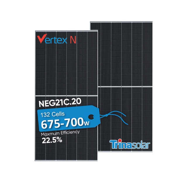 Trina Solar Topcon N-Type 675W 680W 685W 690W 695W 700W 210mm Half Cell Solar PV Panels Bifacial Solar Panel