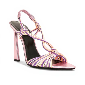 Strappy <strong>Pink</strong> Fashion Summer <strong>Heels</strong> Open Pointed Toe Party Dressy Heeled Sandals for <strong>Women</strong> - Product Image 1