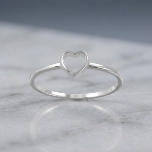 Certified IGI Classic Wedding <b>Plain</b> Heart Design Handmade 925 Sterling Silver <b>Ring</b> Jewelry Wholesale Factory Bulk Price - Product Image 3