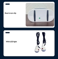 Ventilateur solaire portable de 6 pouces avec lumière LED, panneau solaire 4W, 2 ampoules externes pour le camping, la maison, le bureau, l'extérieur, la vente au détail