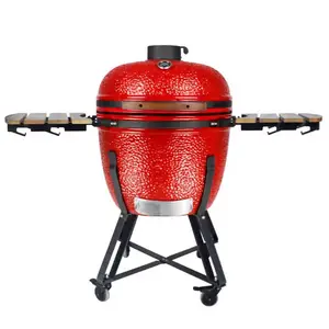 Produk baru Harga Terbaik berkemah luar ruangan 18 inci keramik Bbq Grill Kamado manufaktur Cina Bbq arang Grill