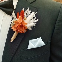 G61 buket bunga pengantin kering alami kecil bunga pengantin Boho hidup Mini buket bunga kering pengiring pengantin wanita korsase