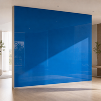 Film BOPET bleu 1005/1095 mm - Film de base PET bleu brillant pour panneaux décoratifs, impression d'étiquettes