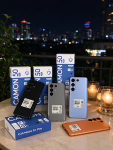 Camon 50 Pro ขายดี โทรศัพท์มือถือขายส่งยอดนิยม หน้าจอ HD 7.3 นิ้ว ปลดล็อคด้วยลายนิ้วมือบนใบหน้า ระบบปฏิบัติการ Android 15 - Product Image 1