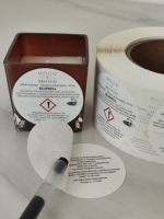 Étiquettes adhésives en vinyle multicouches personnalisées pour usage cosmétique et chimique, sensibles à la chaleur, MOQ 100 pièces