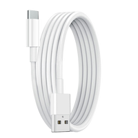 Cable de Carga USB2.0 Tipo C al por Mayor de Fábrica, Cable de Sincronización de Datos USB-A a USB-C Blanco y Duradero para Teléfono Móvil y Tableta
