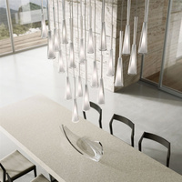 Tube de verre soufflé moderne personnalisation d'escalier suspension salon décoration suspendue lustres LED