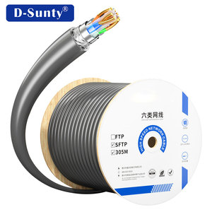 Tốc độ cao màu đen 24AWG UTP Cat6 Ethernet LAN Cáp 305m chiều dài PVC Thông tin liên lạc cáp với đồng trần cho mạng - Product Image 6