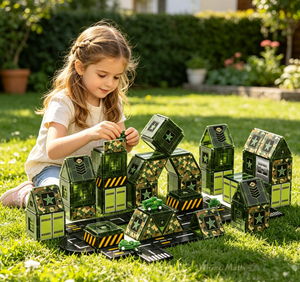 Eli Toys - Bloques de Construcción de ABS de 7,5 cm, Serie <span class=keywords><strong>Militar</strong></span>, Kit de Rompecabezas de Construcción 3D Educativo STEM para Niños de 4 a 14 Años - Product Image 3
