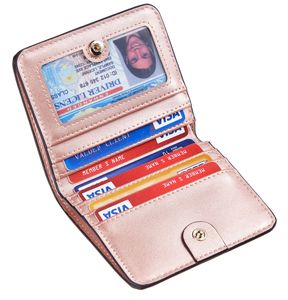 <span class=keywords><strong>Portefeuille</strong></span> compact pour <span class=keywords><strong>femme</strong></span> en similicuir personnalisé avec blocage RFID, fermeture à boutons, fenêtre d'identification et doublure en nylon - Mini porte-monnaie - Product Image 4