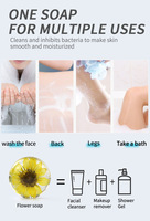 Sabun Asam Amino Bunga Kering Wangi Alami Formula Tumbuhan Sabun Mandi Padat Wanita Sabun Gliserin Pemutih Pengontrol Minyak