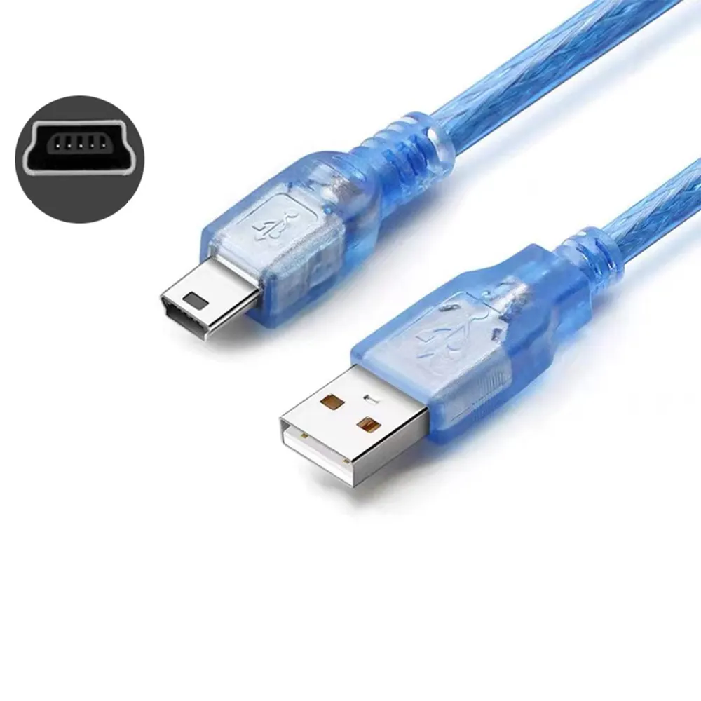 Factory1.5M USB 2.0 Type A Male to 5P Mini USB data charger cable for Mp3 Mp4 Camera GPS 5pin T-Port V3 Cable
