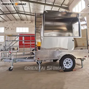 Oriental shimao europe standard street mobile fast bakery solar food cart kiosk catering cheap food trailer
