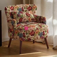 Yicheng beauté en gros Floral simple canapé chaise américain rétro petit salon balcon mode décontracté paresseux canapé chaise