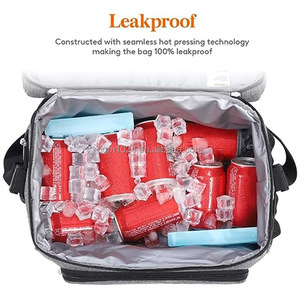 Grand sac isotherme à double couche Oxford pour le déjeuner, le pique-nique, le camping, le sac à dos pour canettes de bière - Durable et imperméable - Product Image 4