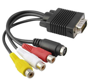 <span class=keywords><strong>VGA</strong></span> SVGA <span class=keywords><strong>to</strong></span> S 비디오 3 RCA 암 커넥터 변환기 AV TV 출력 케이블 노트북 PC HDTV 모니터 - Product Image 2