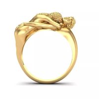 Vente chaude en Europe et en Amérique, bague de couple en alliage de conception abstraite unisexe, hip-hop, câlin, baiser, bijoux populaires pour unisexe