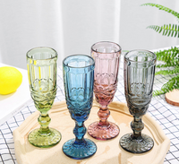 Verre à vin rétro européen Aeofa, gobelet à pied épais, verrerie épaisse, verre à champagne couleur naturelle, ne se décolore jamais, gobelet à eau