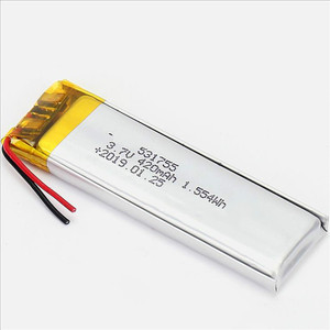 531755 420mAh 3,7 V lithium polymer Ion battery - Product Image 1