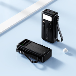 สินค้าใหม่ 2026 พาวเวอร์แบงค์พลังงานแสงอาทิตย์แบบพกพา 20000mah 30000mah 50000mah พร้อมสายในตัวและไฟฉายแบบทนทาน - Product Image 3