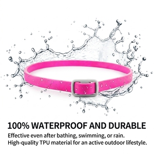 Collare Antipulci Ecologico Impermeabile Morbido e Solido <span class=keywords><strong>per</strong></span> <span class=keywords><strong>Gatti</strong></span> e Cani - Materiale TPR Regolabile Misure 38cm/62cm - Product Image 2