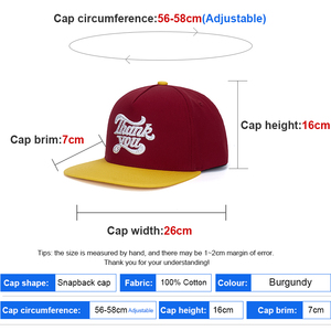 Casquette Snapback Jaune Bourgogne Personnalisée avec Logo Brodé en Strass, 100% Coton, Visière Plate Ajustable, Style Hip Hop Rétro Streetwear - Product Image 2