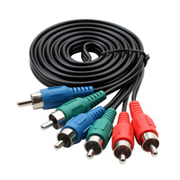 Câble AV 3RCA mâle-mâle 3 broches, câble vidéo composant, câble DVD pour connexion à la télévision.